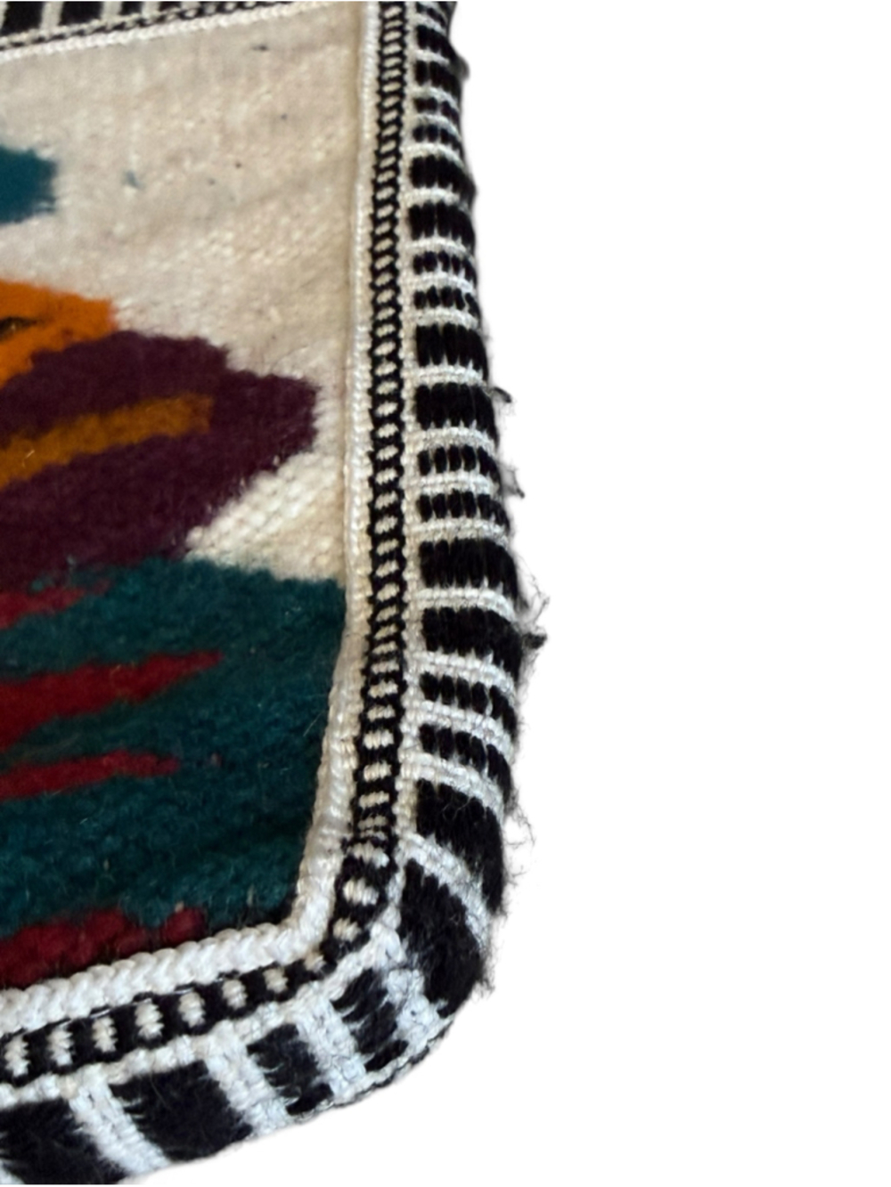 Vintage Ecuador Woven Tapestry Crossbody Bag Folk Art Shoulder Purse - Picture 9 of 10